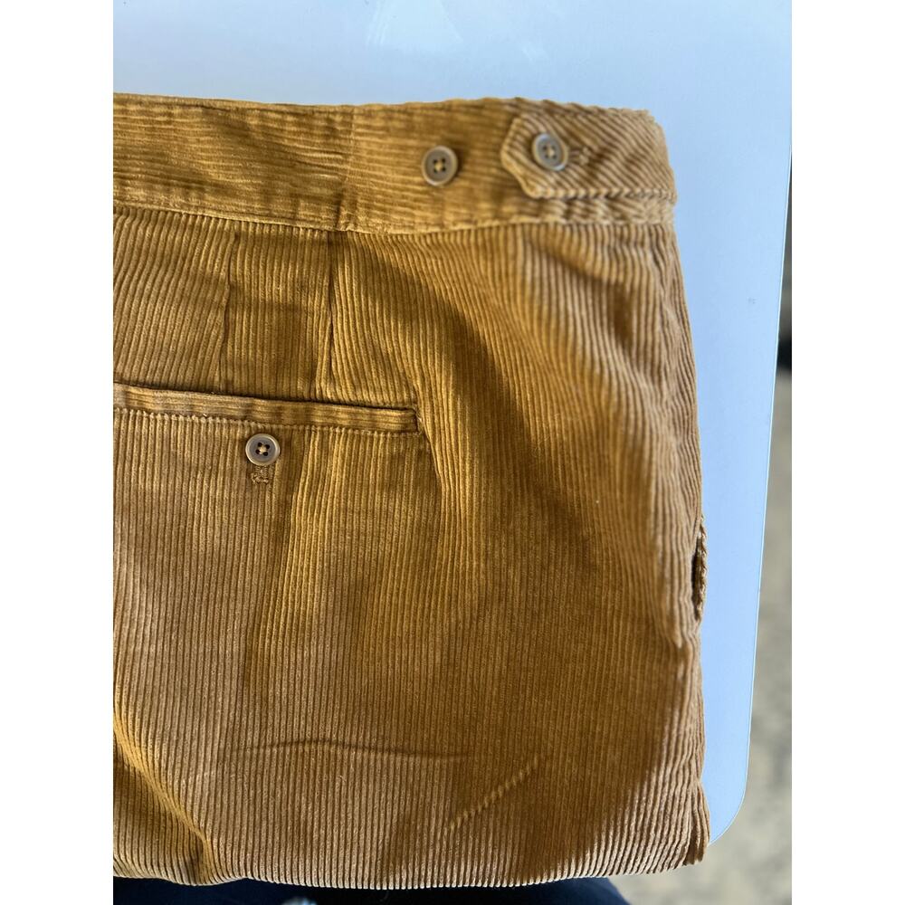 Talbots Corduroy A Line Skirt Size 18 Camel Brown Knee Length Preppy Pocket - Picture 6 of 10
